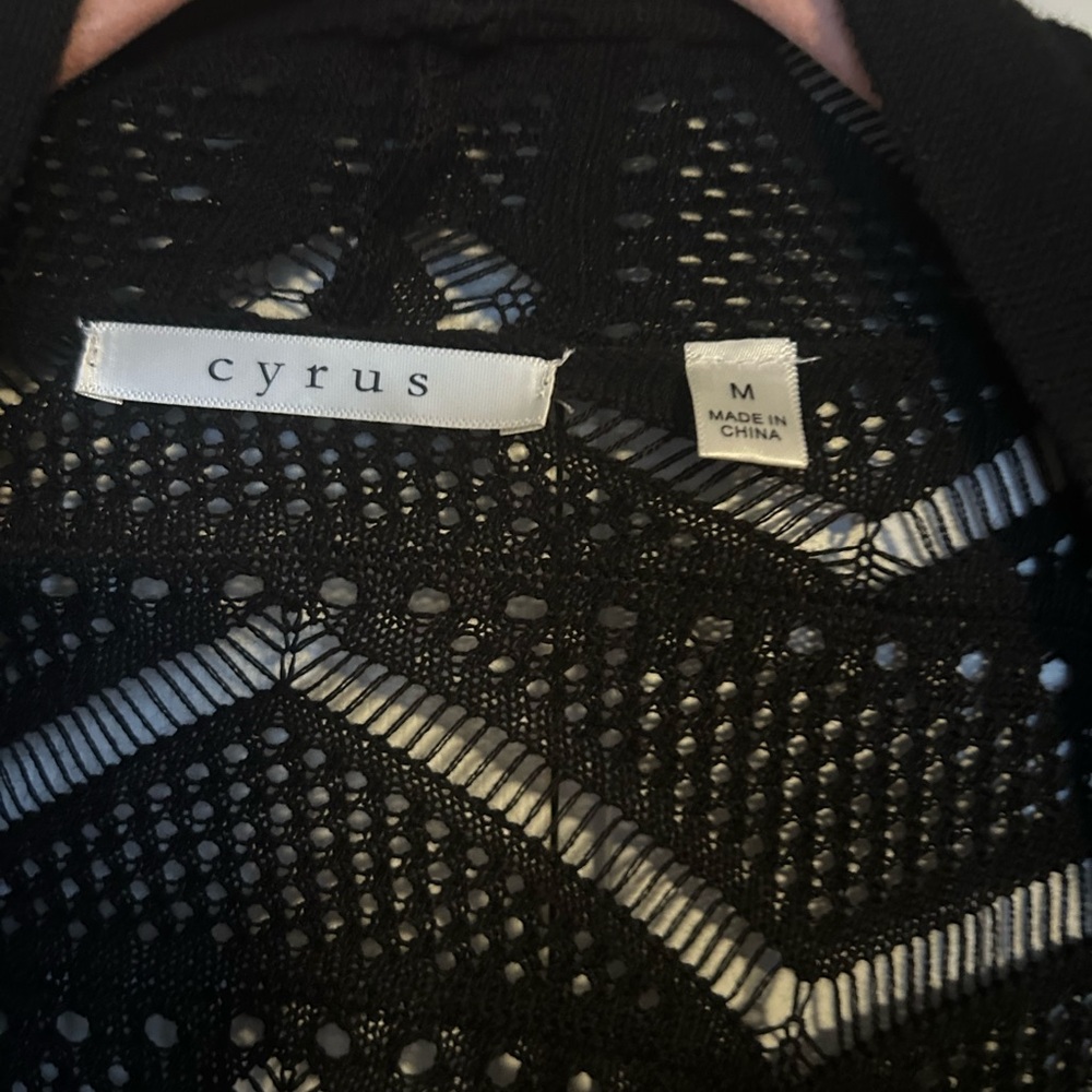 Cyrus Black Open-Front Cardigan - Picture 2 of 2